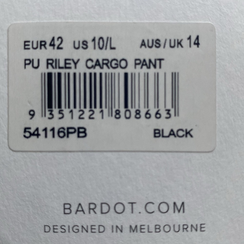 Bardot faux leather cargo pants NWT - Picture 6 of 8